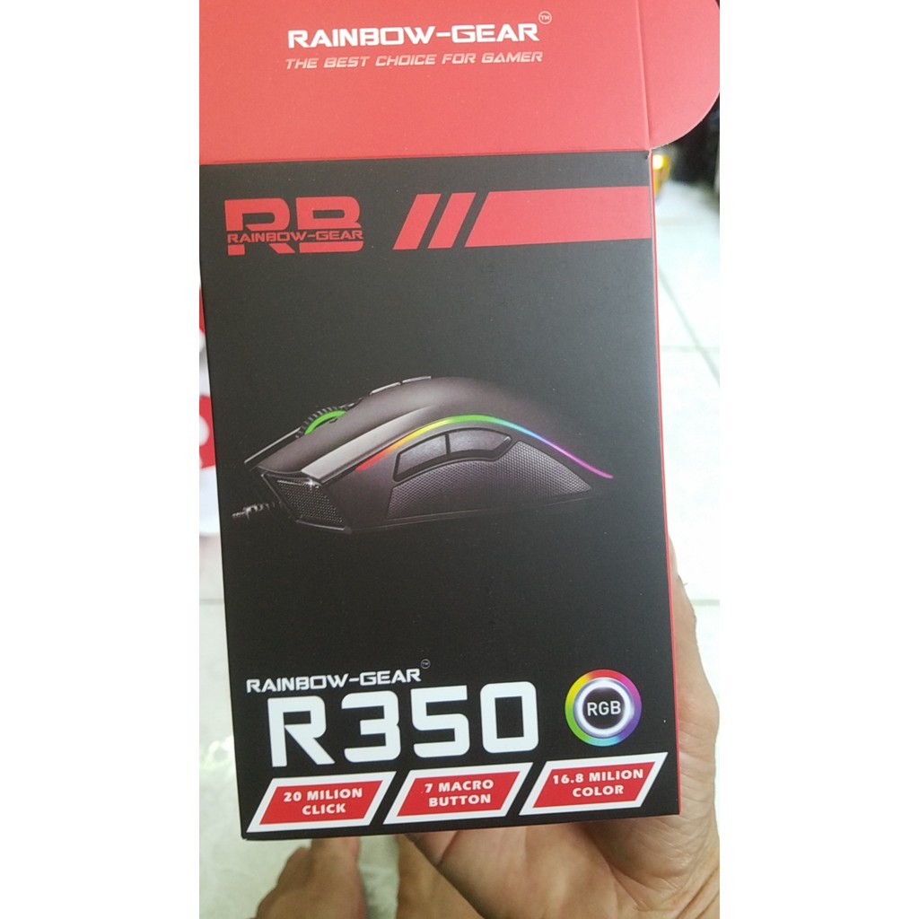 [Hot] MOUSE GAMING RAINBOW GEAR R350 *Siêu Bền*