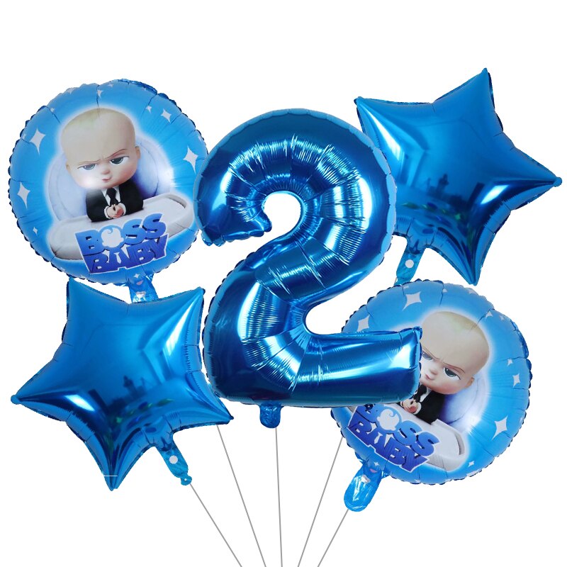 Set 5 bong bóng nhôm hình chữ số 32 inch dùng cho tiệc sinh nhật trẻ em (có bán lẻ)