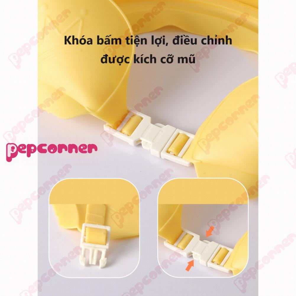 Mũ gội đầu chắn nước bảo vệ tai và mắt hình vương miện, nón tắm có thể điều chỉnh vòng đầu, chất liệu  PP + TPE cao cấp