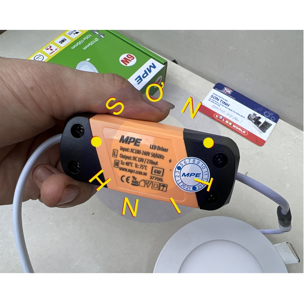 Đèn LED MPE Panel Âm Trần Tròn RPL-6 Phi 120 (Lỗ khoét 105) 6W, màu vàng hoặc trắng, Hàng chất lượng cao