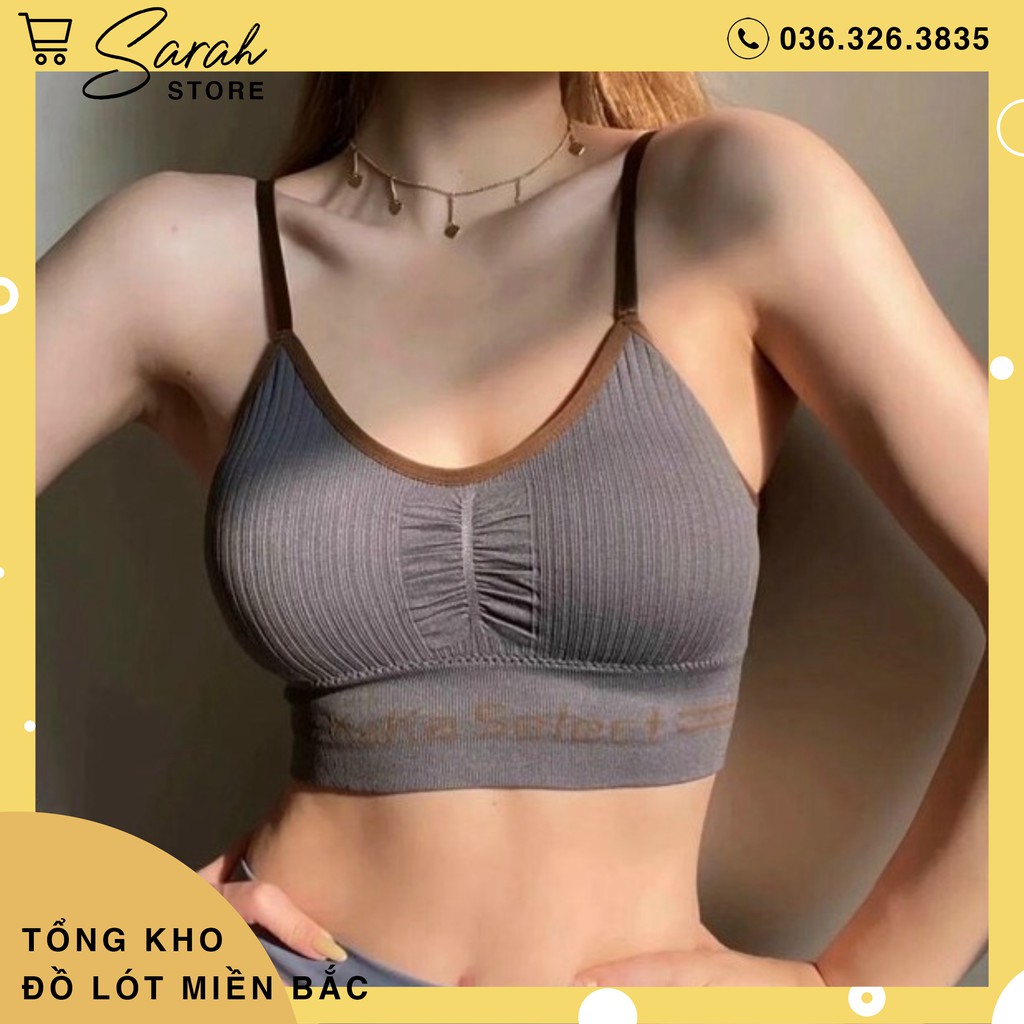 Áo Bra croptop 0344 Kaka Select, Áo Bra Nữ Nhún Ngực Tông Màu Nhẹ BR72