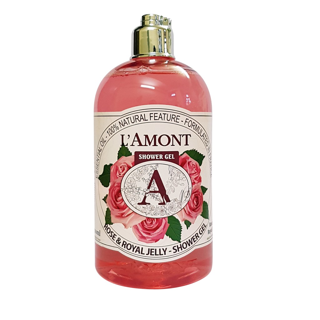 Combo Sữa Tắm và Sữa Dưỡng thể LAMONT En Provence Rose &amp; Honey Hương Hoa Hồng 500ml và 250ml