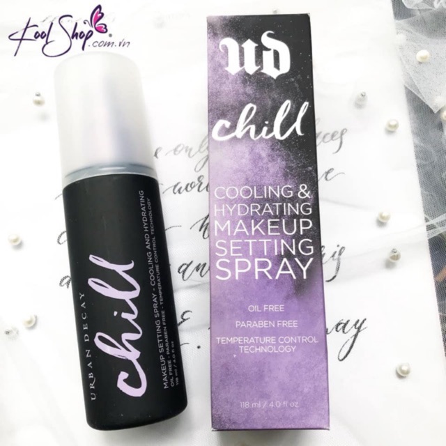 💕 Xịt khoá lớp trang điểm Urban Decay Chill Cooling & Hydrating Makeup Setting Spray 💕