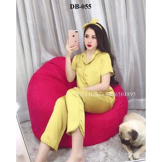 ĐỒ BỘ PHI LỤA BÈO TAY NGẮN QUẦN DÀI (Màu sắc ngẫu nhiên)