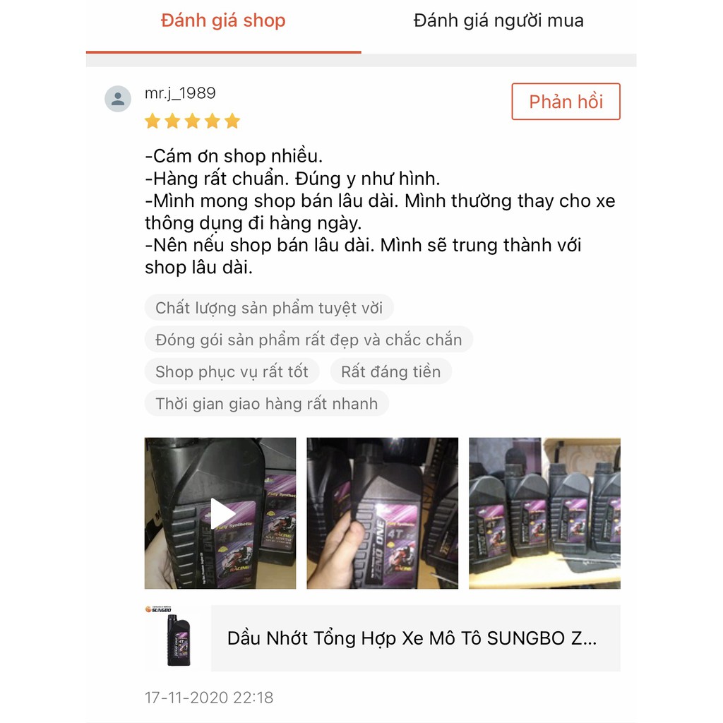 6 CHAI - Dầu Nhớt Tổng Hợp Xe Mô Tô SUNGBO ZENQ ONE 4T FX RACING 10W50 1 Lít