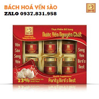 CÁC DÒNG NƯỚC YẾN SONG YẾN TỔ YẾN 13%