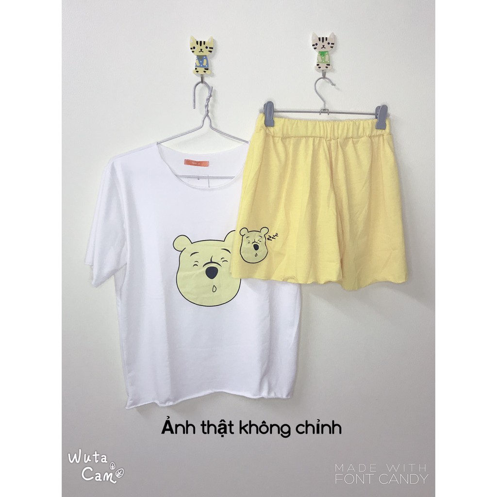 💝 Set Đồ Ngủ Gấu Pooh Vịt Đeo Nơ 💝 | BigBuy360 - bigbuy360.vn