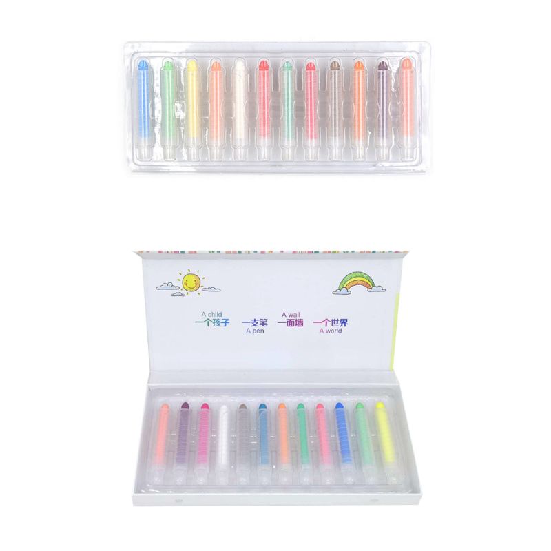 Set 12 Phấn Vẽ Không Bụi Nhiều Màu Sắc Dành Cho Học Sinh / Văn Phòng