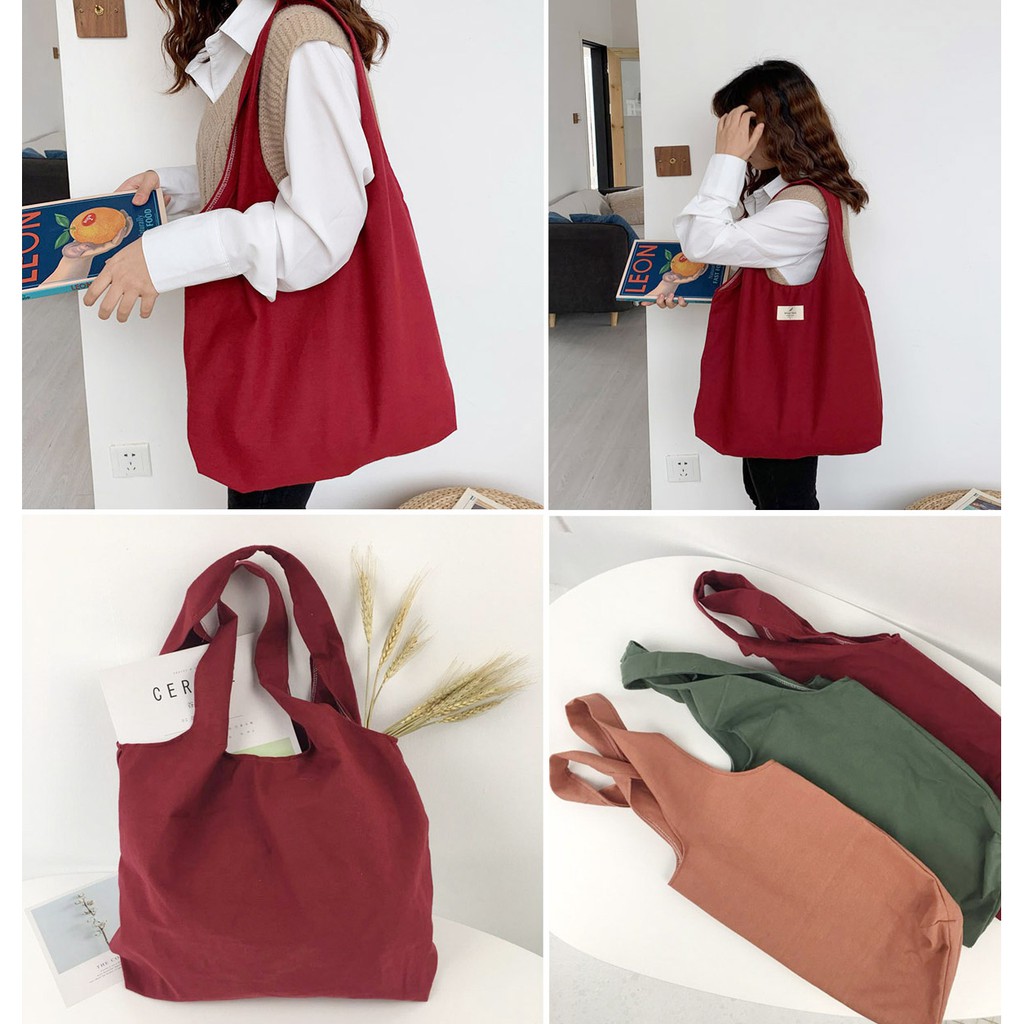 Túi Vải Tote Cỡ Lớn Attitude Solid Color P1512