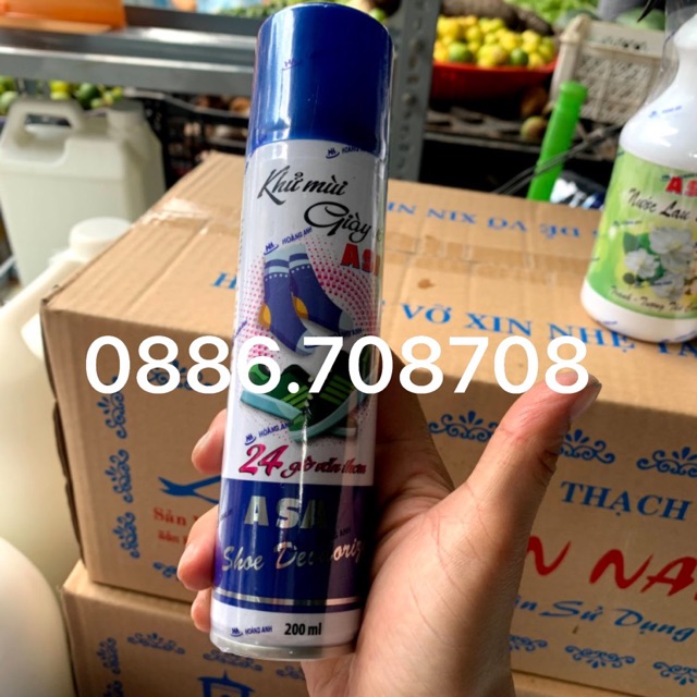 Xịt khử mùi giày vớ nón bảo hiểm Asa 200ml