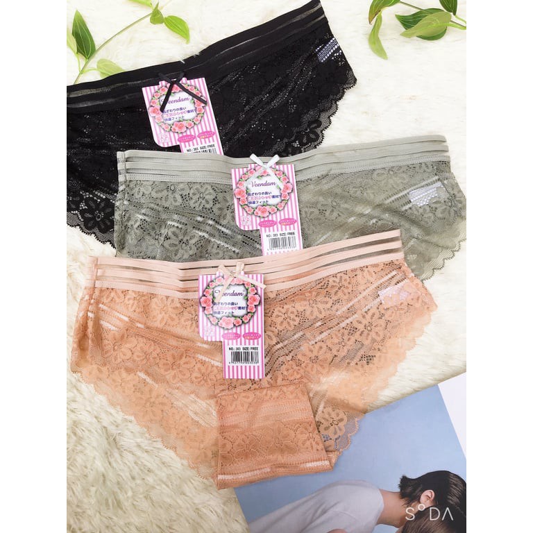 [LẺ = SỈ] 10 Quần Lót Ren Nhật Cao Cấp 303