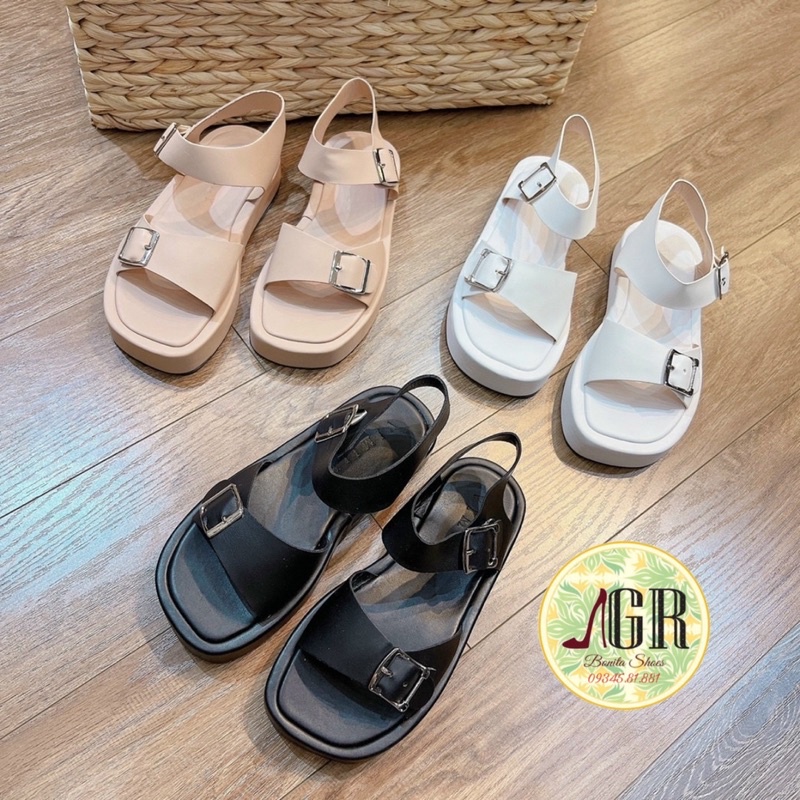 Sandal xuồng bản khoá sắt vuông gài 2,5 cm