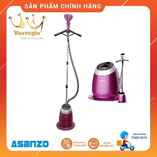 Bàn ủi cây đứng hơi nước mặt đế Ceremic cao cấp Asanzo DI-17A - Hàng Chính Hãng