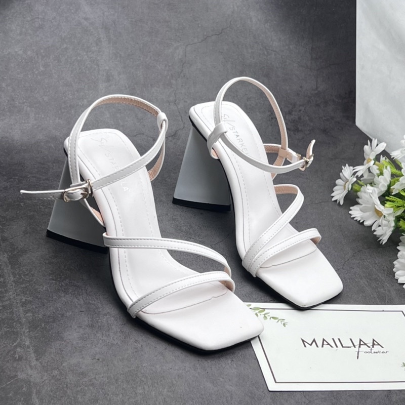 Sandal gót tam giác MAILIAA 2 quai xéo mang ôm chân