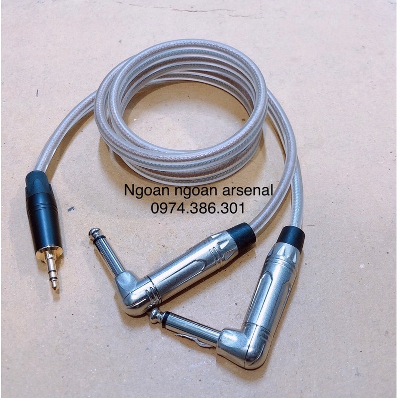 dây 3.5 ra 2 đầu 6 ly(6.35ly) mono hàng chất lượng