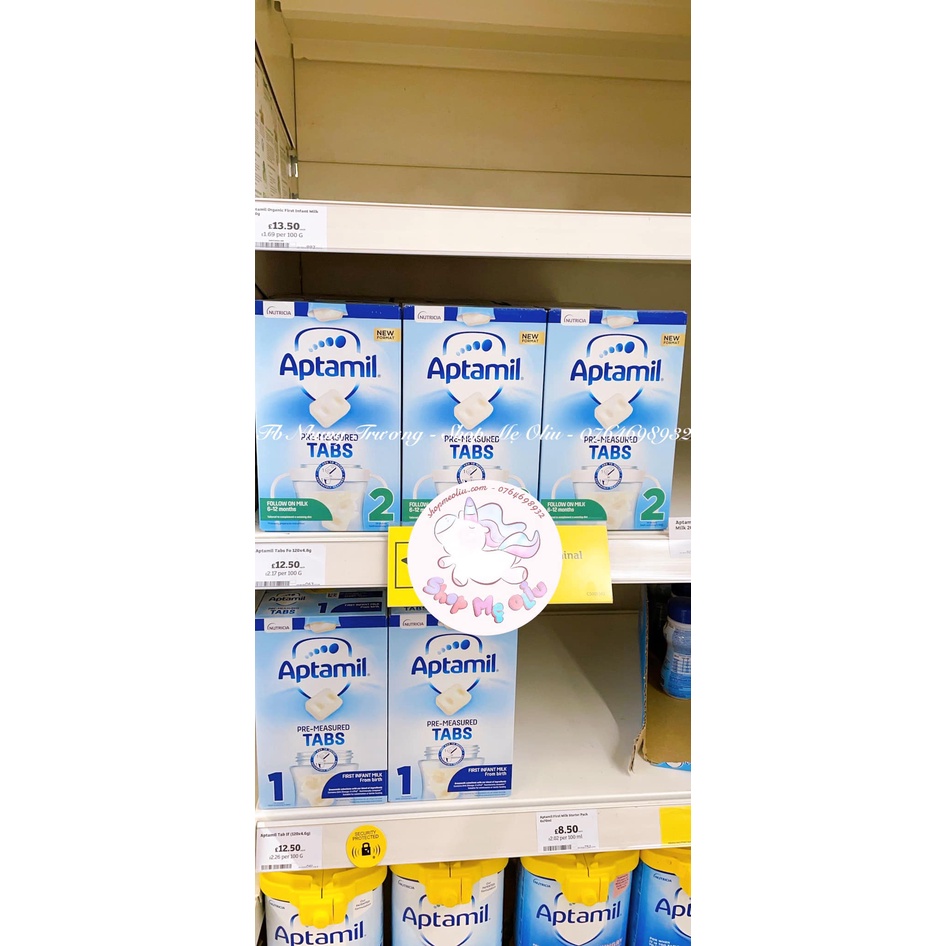 Sữa Aptamil Anh dạng thanh số 1 2 trọng lượng 600g