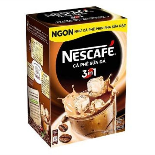 Hộp 10 gói × 20g NESCAFE Cà phê sữa đá