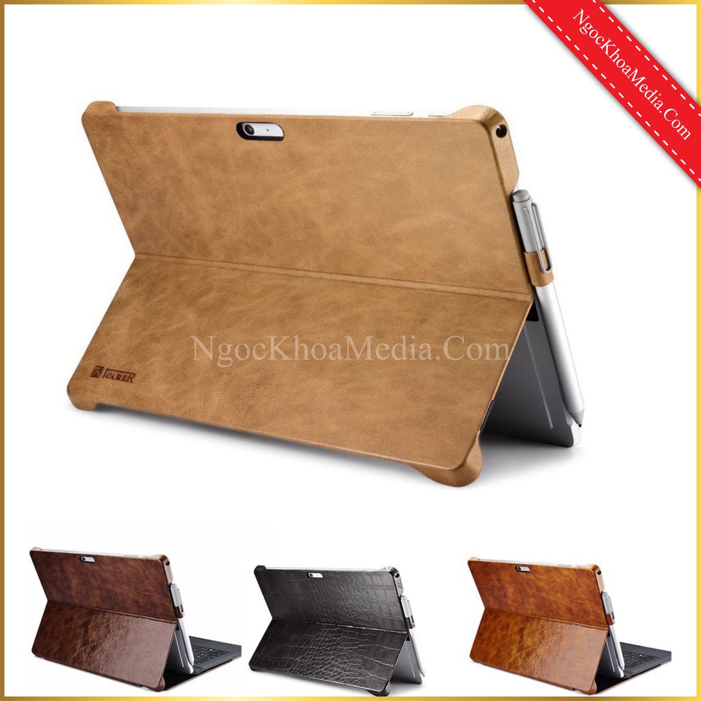 Ốp Lưng Cho Microsoft Surface Pro 7/6/5/4 - Da Thật-Mỏng-Nhẹ - Thương Hiệu Icarer