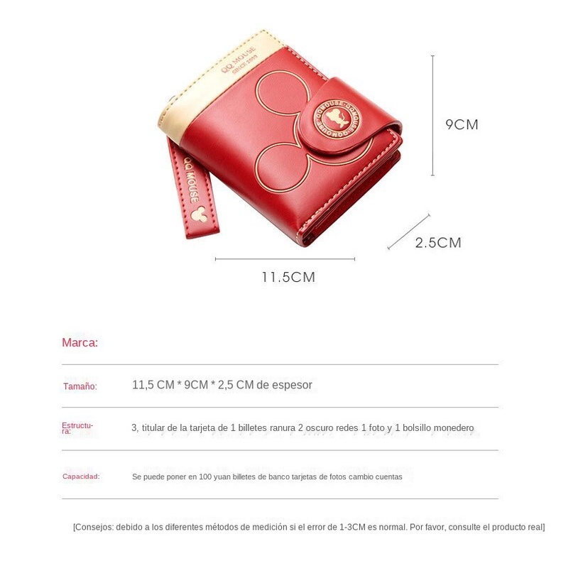 Ví Da Pu Hình Chuột Mickey Đơn Giản Thời Trang Nữ