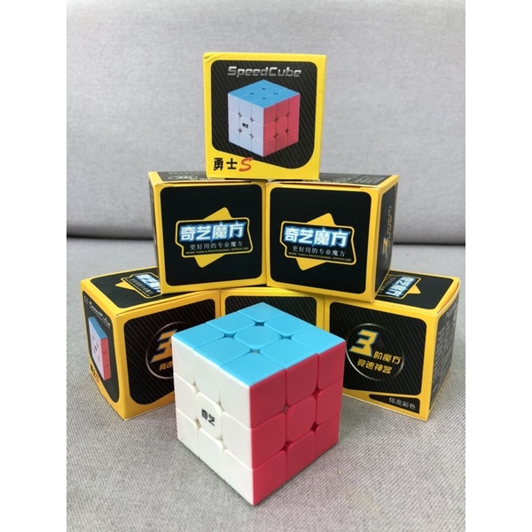 Rubik 3×3 QiYi Warrior S Stickerless 3 Tầng Không Viền