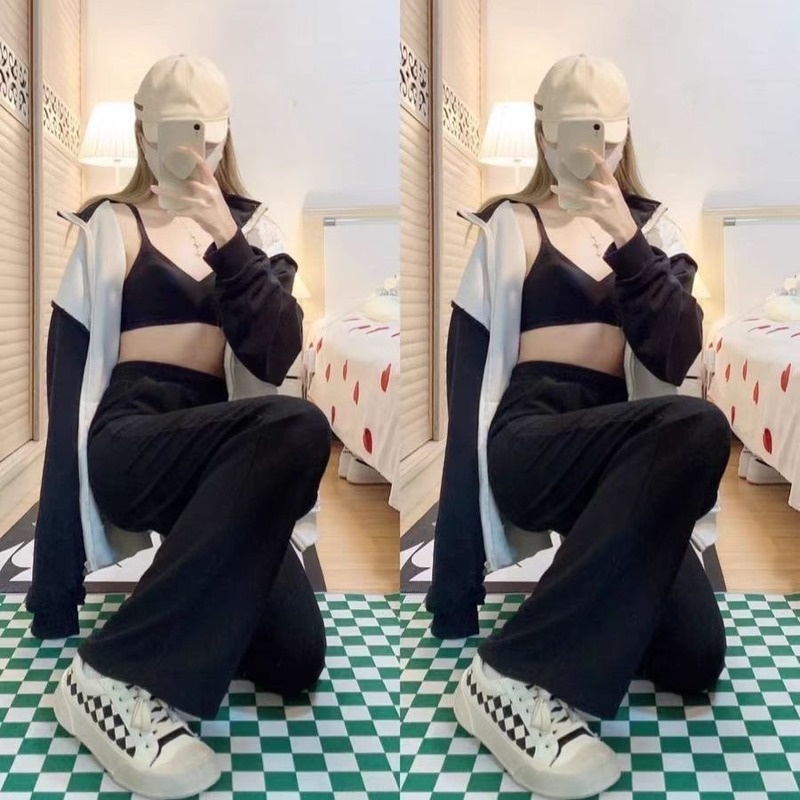 Quần ống rộng Lưng Cao Xếp Ly Thời Trang Mùa Hè Cho Nữ