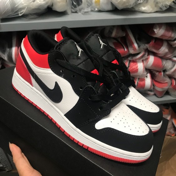 [GIẢM GIÁ] Giày Thể Thao Air Jordan 1 AJ1 Đỏ Trắng Thấp Cổ Hàng Việt Nam