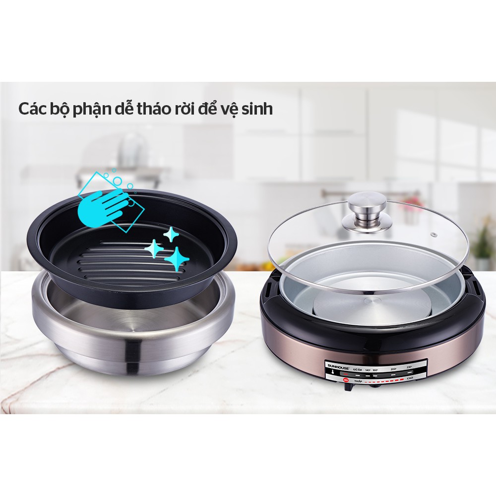 [CHÍNH HÃNG - BH12T] Lẩu điện SUNHOUSE SHD4526