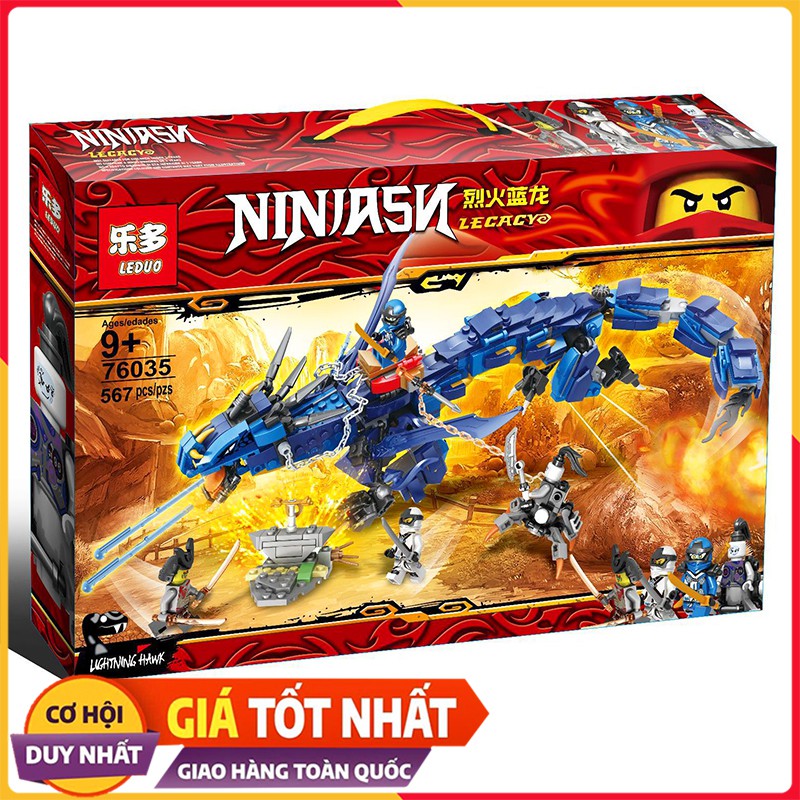Bộ Xếp Hình Lego Ninjago Rồng Chiến Đấu LEDOU 76035 / 567 Chi Tiết 🍁 Lego Xếp Hình Đồ Chơi Thông Minh Cho Bé.