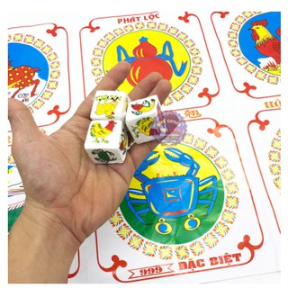 Bộ đồ chơi lắc bầu cua cá cọp xúc xắc