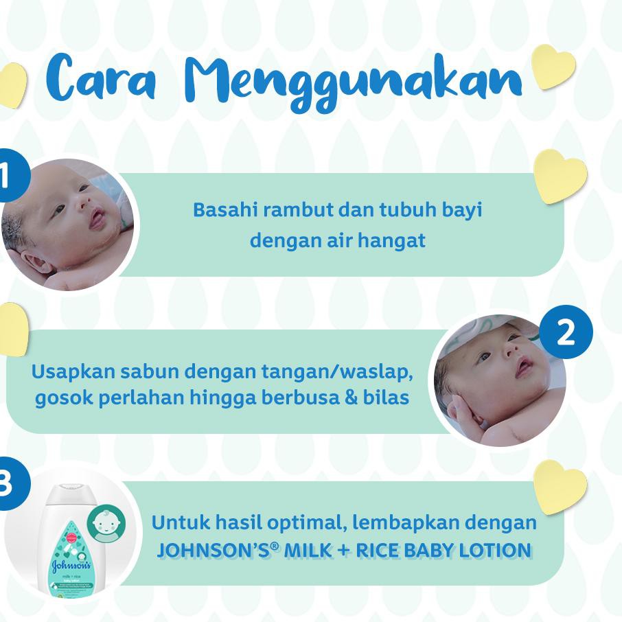 Johnson 's Milk + Rice Hair & Body Bath - Baby Bath 2 Trong 1 500ml