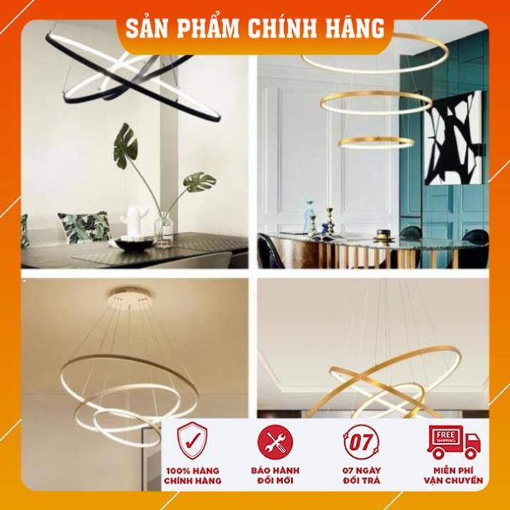 [Hàng cao cấp] Đèn Thả Trần - Đèn Thả Trần Không Gian Led Hình Tròn 3 Vòng Cao Cấp