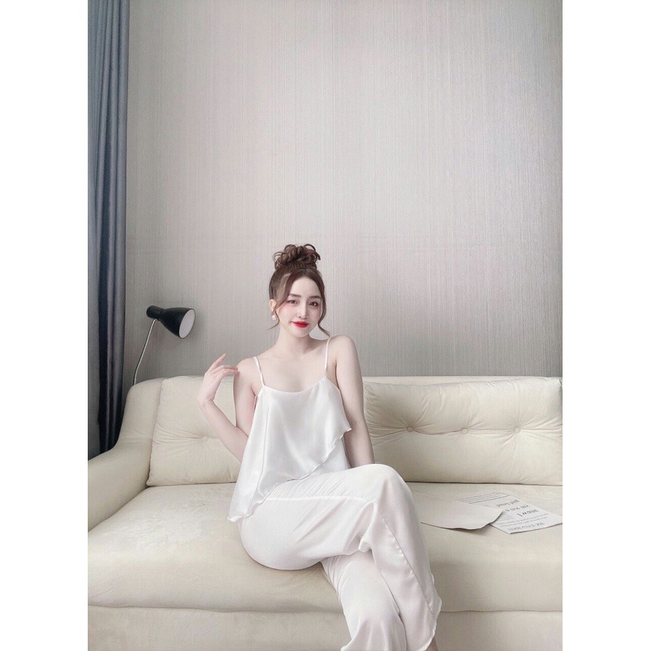 🍁 Đồ ngủ nữ 🍁 Freesize < 60kg chất lụa satin thoáng mát | BigBuy360 - bigbuy360.vn