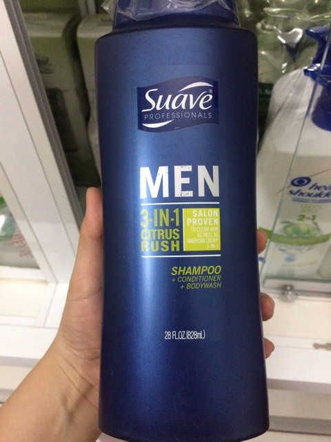 DẦU GỘI XẢ TẮM SUAVE MEN 3IN1 VÀ 2IN1 CỦA MỸ 828ML