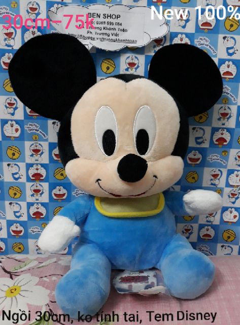 Chuột Mickey kiểu baby size ngồi 30cm, không tính tai, hàng chính hãng Disney-80k💟💟💟