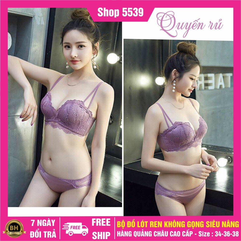 🌟 Có Video 🌟 Bộ đồ lót nữ nâng ngực không gọng ren mềm cup ngang bản to cài 3 nâng đẹp - Shop 5539 | BigBuy360 - bigbuy360.vn