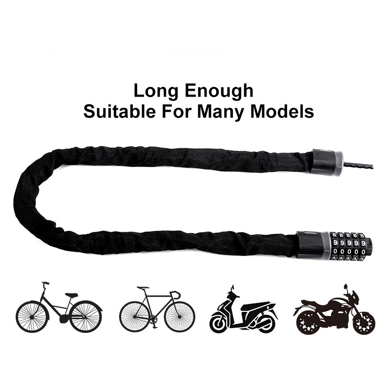 Dây xích khóa WEST BIKING có mật khẩu chống trộm cho xe đạp / xe máy