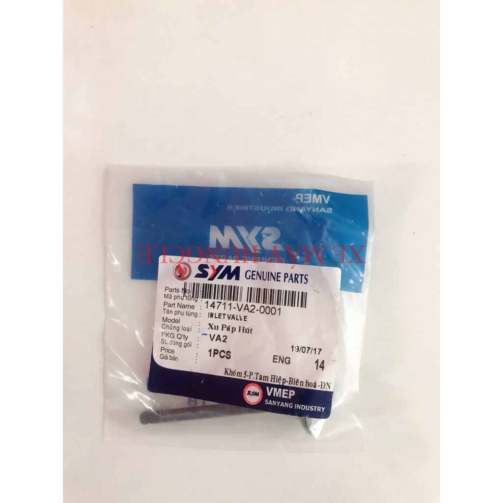 Bộ xu páp xả hút angel 100, Dream, Wave VA2 hãng SYM