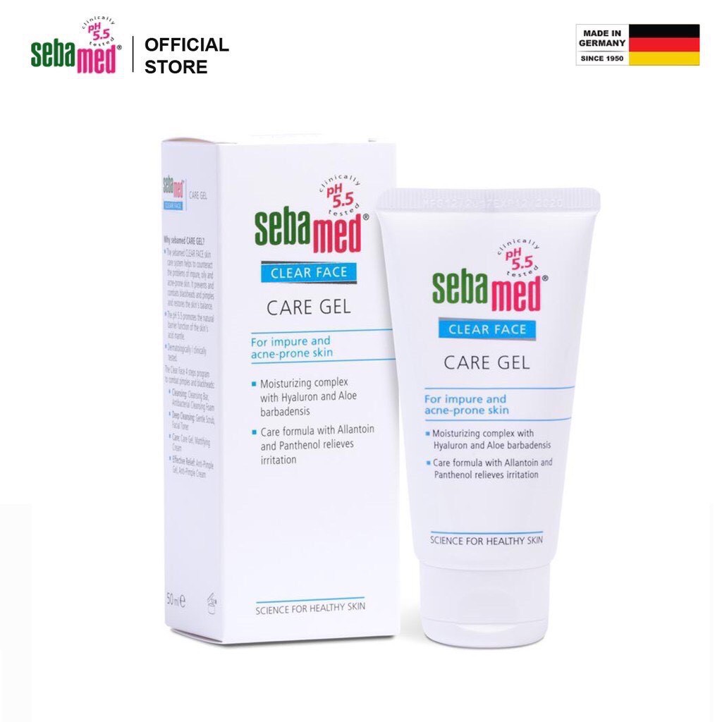 Gel dưỡng ẩm chăm sóc và bảo vệ da mụn Sebamed pH5.5 Clear Care Gel 50ml [Nhập Khẩu Chính Hãng]