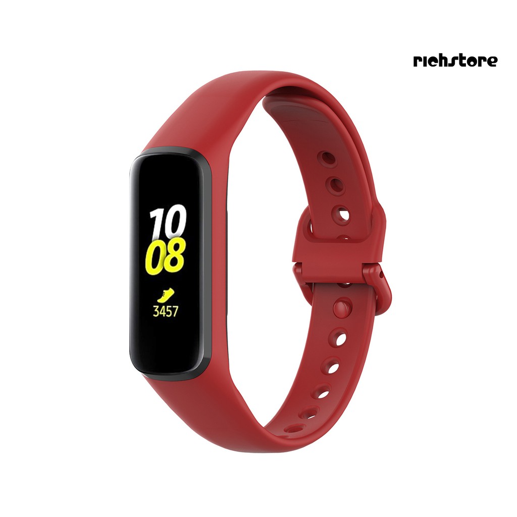 Dây Đeo Silicon Màu Trơn Cho Đồng Hồ Thông Minh Samsung Galaxy Fit 2