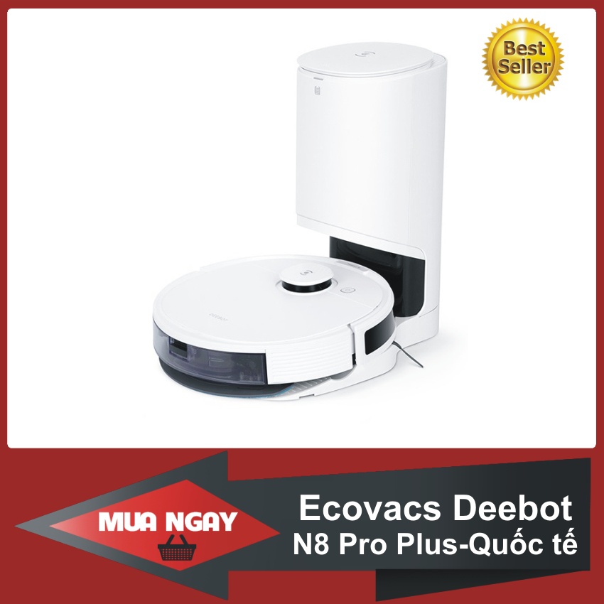 Robot Hút Bụi Lau Nhà Ecovacs Deebot OZMO N8 Pro Plus - Lực hút MAX 2600 Pa - Bản Quốc Tế-BH 24 tháng