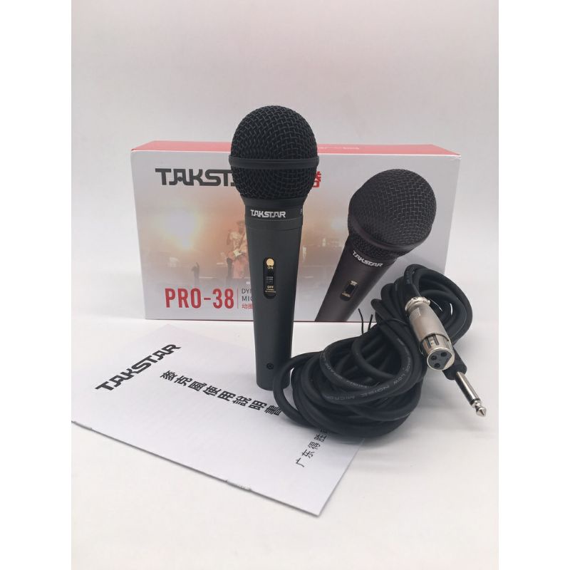 Mic Hát karaoke Gia đình Kiêm Thu Âm Livestream Takstar PRO-38 chính hãng bảo hành 1 nă