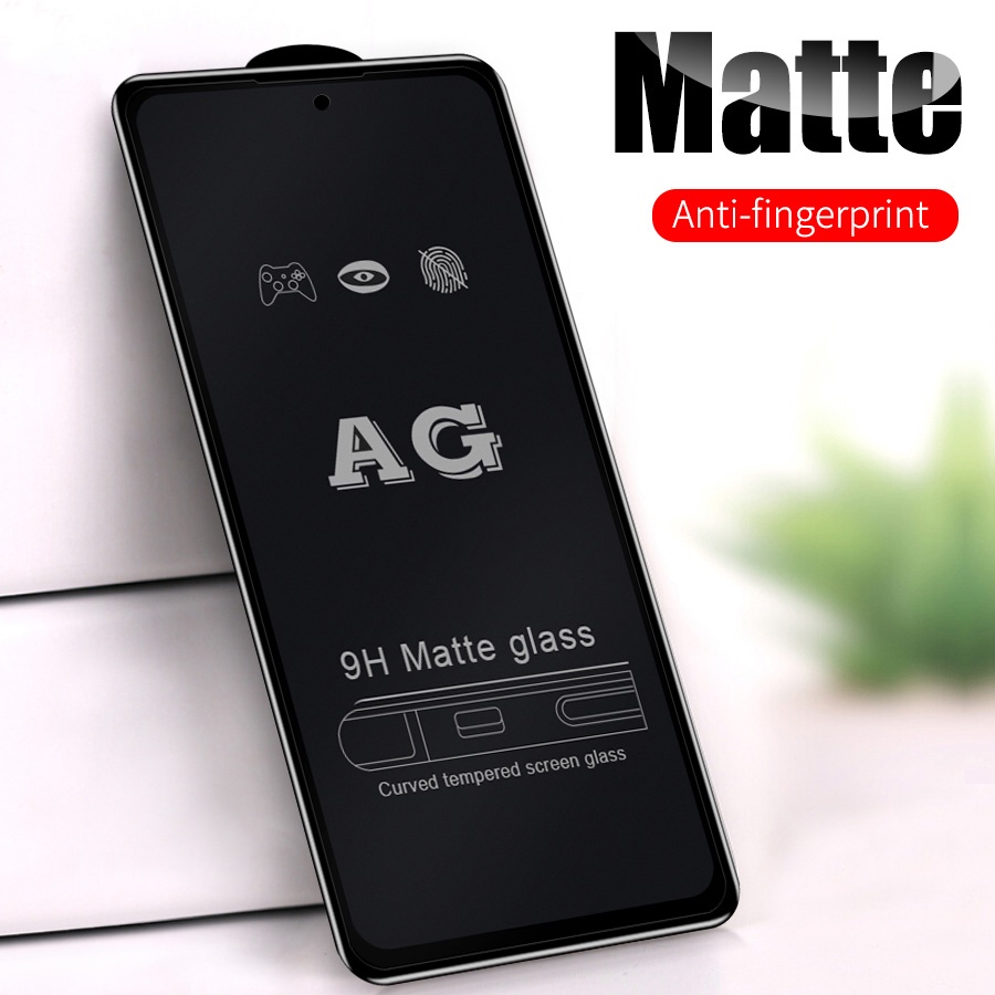 Mờ/matte Kính Cường Lực Bảo Vệ Toàn Màn Hình Cho Xiaomi Mi 11T 10T 9T Pro 11 Lite Poco F2 F3 X3 NFC GT M3 M4 Pro 5G Redmi Note 11 11S 10 10s 9 9s 8 7 Pro Max 5G 9T 10 9 9A 9C 8 8A 7 7A
