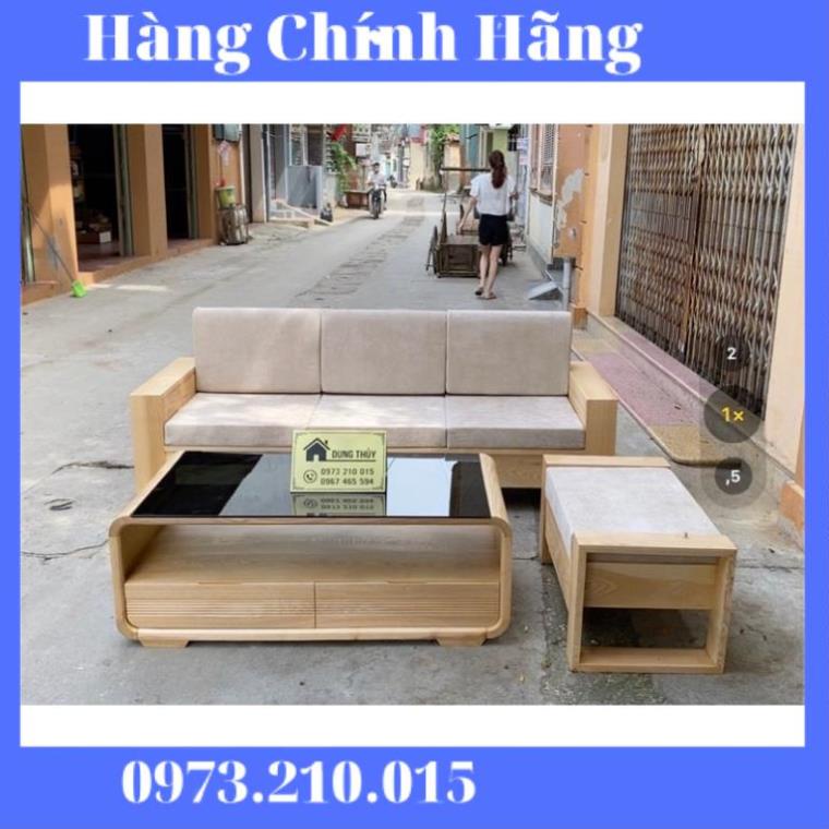 HÀNG CHÍNH HÃNG  Sofa gỗ sồi nga 100% văng dài 2m giá gốc tại xưởng màu gỗ tự nhiên, màu óc chó…
