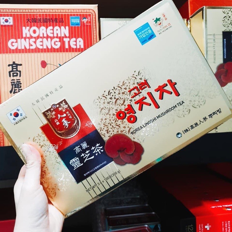 [HÀNG MỚI VỀ] Trà LINH CHI Hộp Vàng 100 gói Hàn Quốc