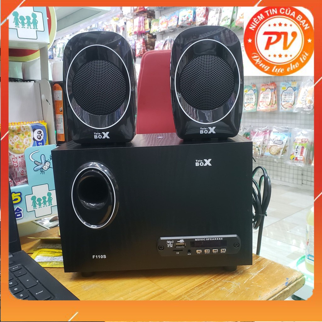 LOA BLUETOOTH VI TÍNH TeleBOX F110S - ÂM THANH TRUNG THỰC - BASS CỰC MẠNH