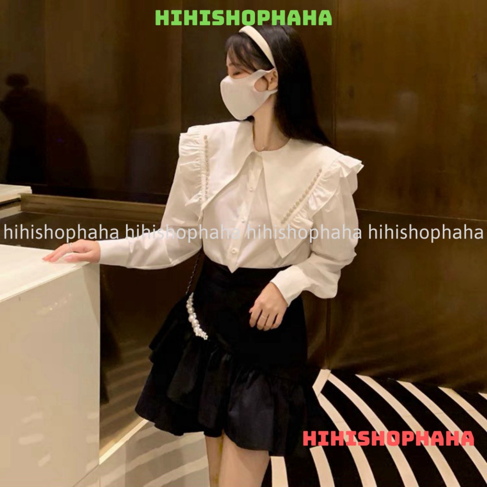 áo babydoll tay bèo tiểu thư hàng QCCC loại 1 A00010 kaca hihishophaha