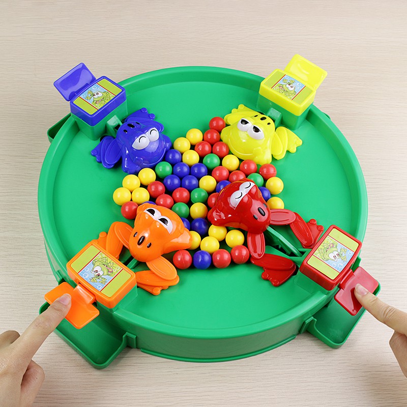 Đồ chơi trẻ em ếch ăn kẹo (bộ ếch nhiều bi) cho cả gia đình 4 người chơi - Đồ chơi tương tác trẻ em 3 4 5 6 tuổi