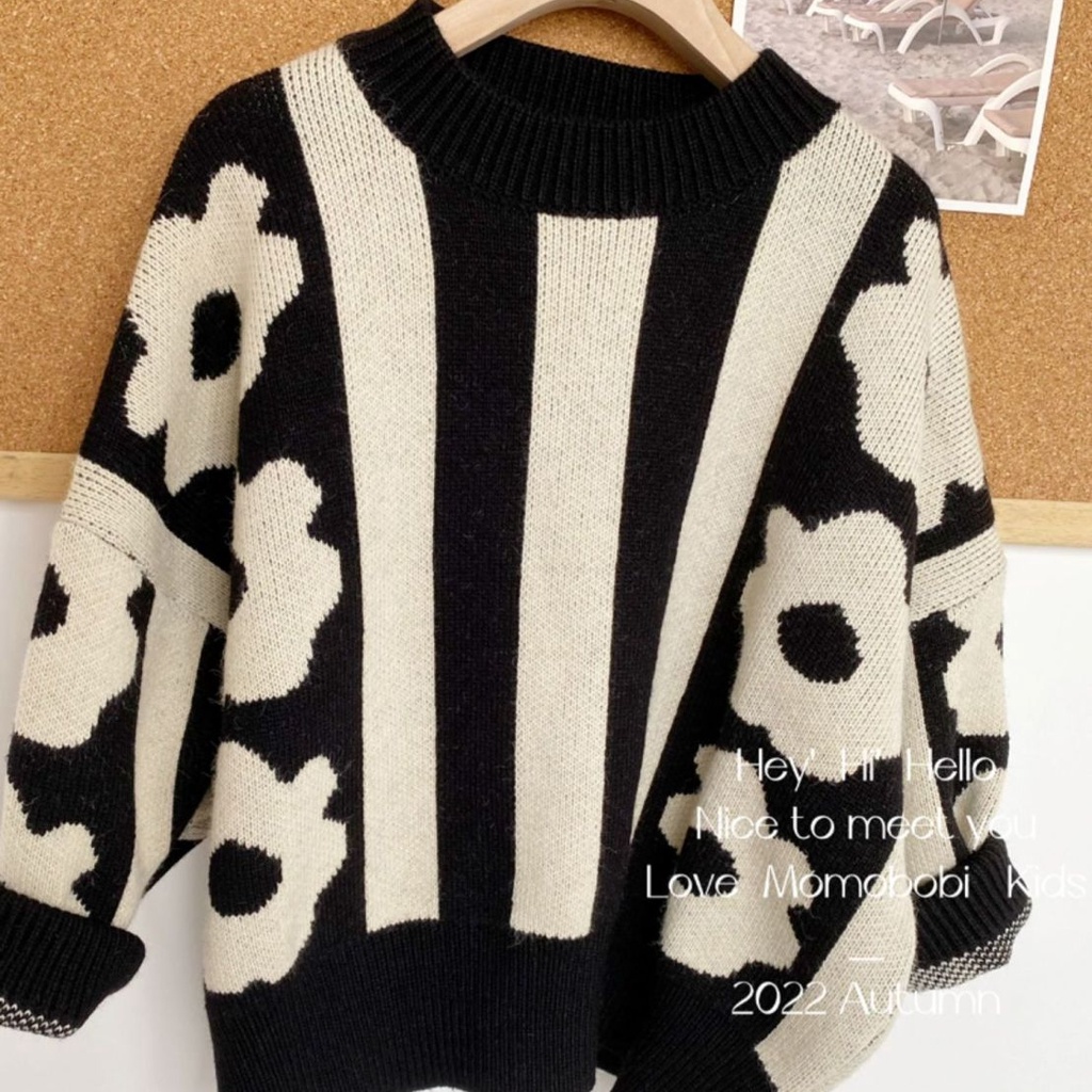 Áo Sweater Dệt Kim Tay Dài Chất Liệu Dày Dặn Thời Trang Thu Đông 2022 Mới Cho Bé