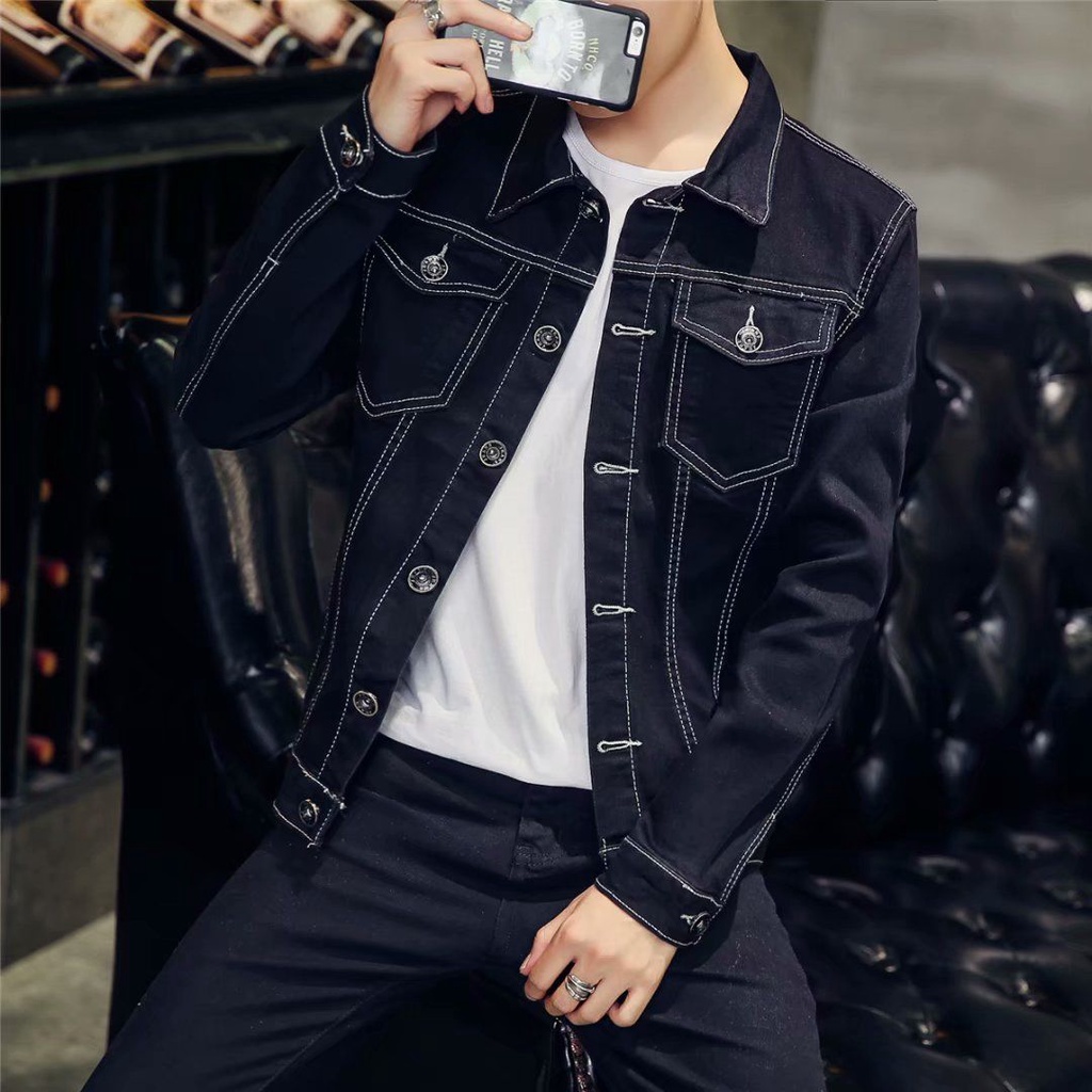 Áo Khoác denim Thời Trang Hàn Quốc Mới Cho Nam