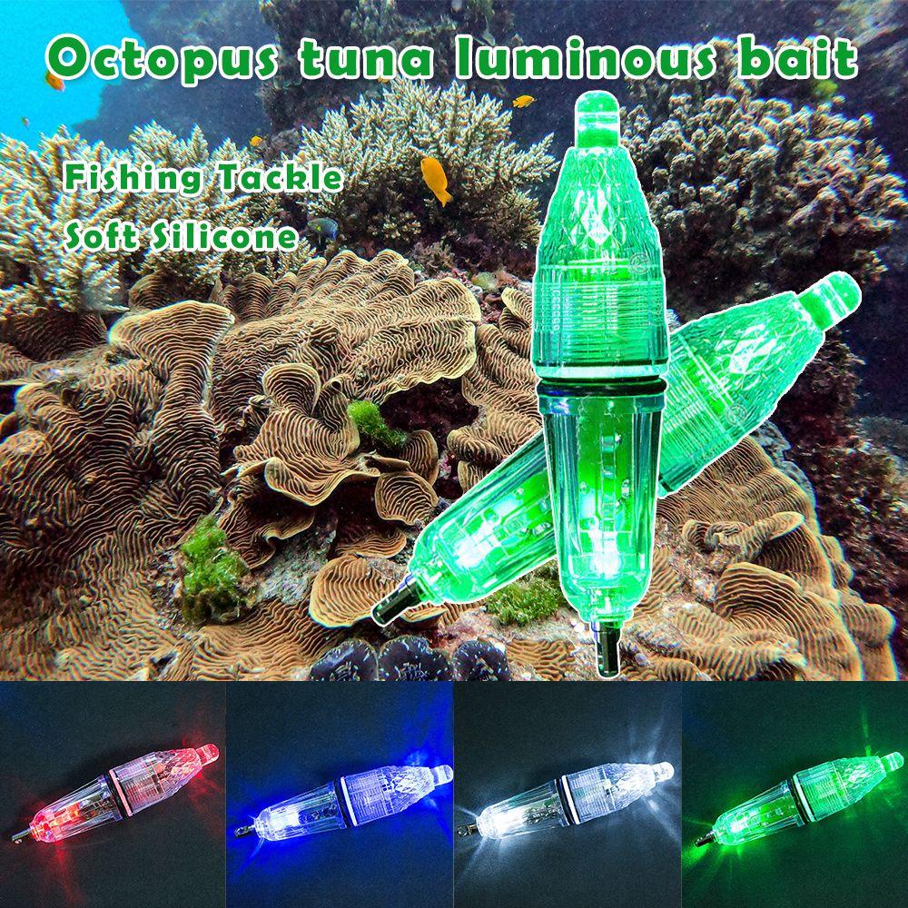 MAYSHOW Mồi Câu Cá Hình Con Mực Có Đèn LED